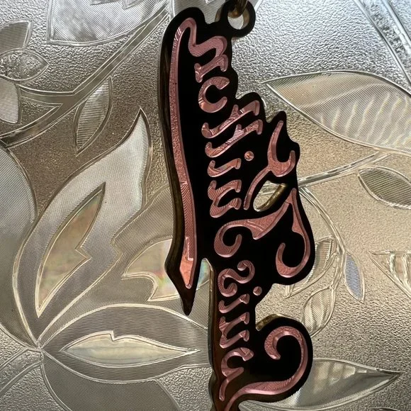 Louis Vuitton LV Legende Key Chain Bag Purse Charm Translucent Pink & Brass